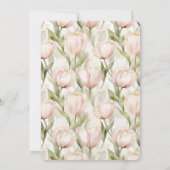 Pretty Blush Pink Tulip Flowers Wedding Kaart (Achterkant)