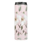 Pretty Blush Pink White Flowers   Thermosbeker (Achterkant)