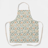 Pretty Blush Roze Groene Bladeren Bloemig  Schort (Voorkant)