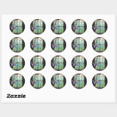 Pretty Boho Paarse Droomvanger in Raam Ronde Sticker (Vel)