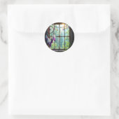 Pretty Boho Paarse Droomvanger in Raam Ronde Sticker (Tas)