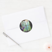Pretty Boho Paarse Droomvanger in Raam Ronde Sticker (Envelop)