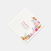 Pretty Boho Wildflowers Bridal Shower Servet (Hoek)