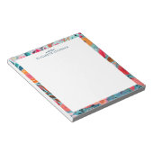 Pretty Botanical Girly Floral Frame  Notitieblok (Schuin)