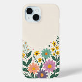 Pretty Bottom Border Flowers Case-Mate iPhone Case (Achterkant)