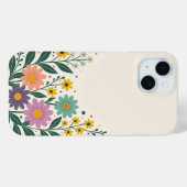 Pretty Bottom Border Flowers Case-Mate iPhone Case (Achterkant (horizontaal))