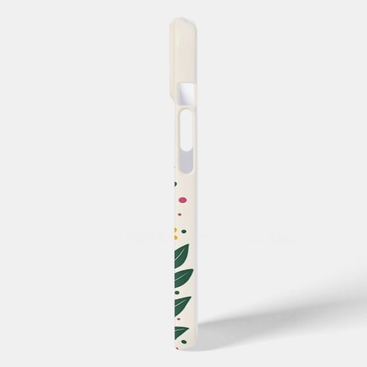 Pretty Bottom Border Flowers Case-Mate iPhone Case (Achterkant / Links)