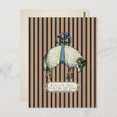 Pretty Bow Sheep™ Collectie - Briefkaart (Voorkant / Achterkant)