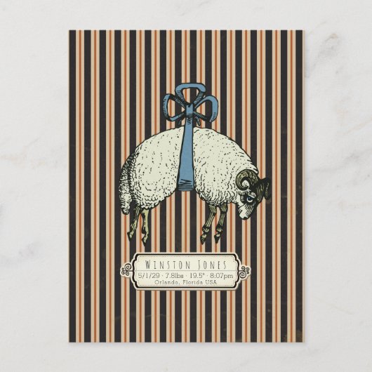 Pretty Bow Sheep™ Collectie - Briefkaart (Voorkant)