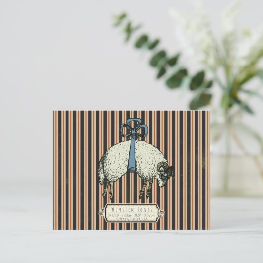 Pretty Bow Sheep™ Collectie - Briefkaart (Staand voorkant)