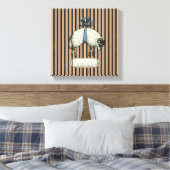 Pretty Bow Sheep™ Collectie - Ingepakt Canvas (Insitu (Slaapkamer))