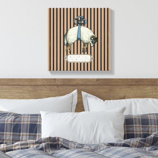 Pretty Bow Sheep™ Collectie - Ingepakt Canvas (Insitu (Slaapkamer))