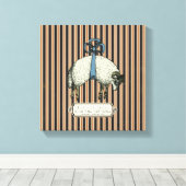 Pretty Bow Sheep™ Collectie - Ingepakt Canvas (Insitu (Houten vloer))