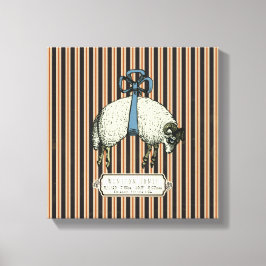 Pretty Bow Sheep™ Collectie - Ingepakt Canvas Afdruk