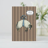 Pretty Bow Sheep™ ONTWERPER OPTIES  ~ Uitnodiginge Kaart (Staand voorkant)