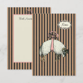 Pretty Bow Sheep™ (ONTWERPEROPTIES) - Kaart (Voorkant / Achterkant)