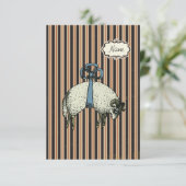 Pretty Bow Sheep™ (ONTWERPEROPTIES) - Kaart (Staand voorkant)