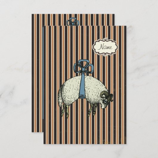 Pretty Bow Sheep™ (ONTWERPEROPTIES) - Kaart (Voorkant / Achterkant)