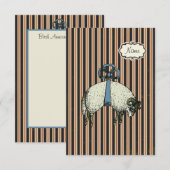 Pretty Bow Sheep™ (ONTWERPEROPTIES) - Kaart (Voorkant / Achterkant)