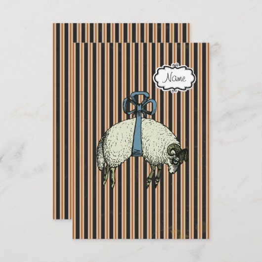 Pretty Bow Sheep™ ONTWERPOPTIES ~ Uitnodigingen (Voorkant / Achterkant)