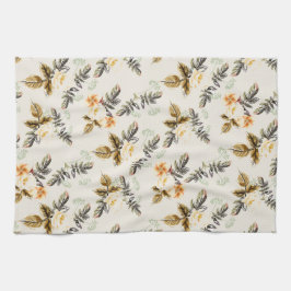 Pretty Brown Floral Fall Winter Foliage  Theedoek