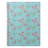 Pretty Butterfly Pattern Blue Notitieboek (Voorkant)