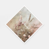 Pretty Chic Beige Blush Boho Bloem Servet (Hoek)