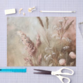 Pretty Chic Beige Blush Boho Bloemen Tissuepapier (Craft)