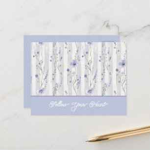 Pretty Chic Lavendel Bloem Strepen Briefkaart