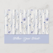 Pretty Chic Lavendel Bloem Strepen Briefkaart (Voorkant)