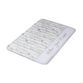Pretty Chic Lavendel Bloemstrepen Badmat (Gekanteld)