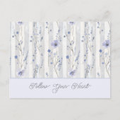 Pretty Chic Lavendel Bloemstrepen Briefkaart (Voorkant)