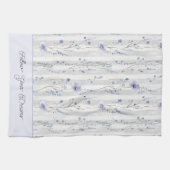 Pretty Chic Lavendel Bloemstrepen Theedoek (Horizontaal)