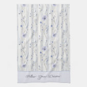 Pretty Chic Lavendel Bloemstrepen Theedoek (Verticaal)