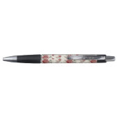 Pretty Chic Red Cream Floral Pen (Achterkant)