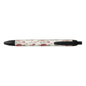 Pretty Chic Rode Crème Bloem Zwarte Inkt Pen (Achterkant)