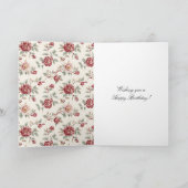 Pretty Chic Rode Crème Bloemenhart Kaart (Binnen)