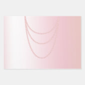 Pretty Chic Roze Parels Bruidsmeisjesfeest Inpakpapier Vel (Voorkant)