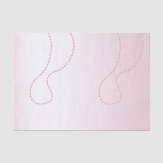 Pretty Chic Roze Parels Bruidsmeisjesfeest Tissuepapier (Voorkant)