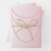 Pretty Chic Roze Parels Bruiloftsfeest Inpakpapier Vel (In situ)