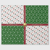 Pretty Christmas Wrapping Paper with Text Cadeaupapier (Vlak)