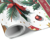 Pretty Christmas Wrapping Paper with Text Cadeaupapier (Rol Hoek)