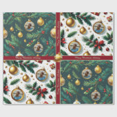 Pretty Christmas Wrapping Paper with Text Cadeaupapier (Vlak)