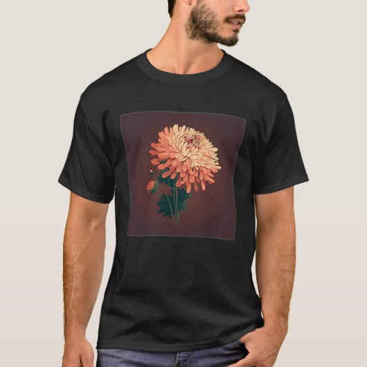 Pretty Chrysanthemum Flower Illustration Unique Wo T-shirt (Voorkant)