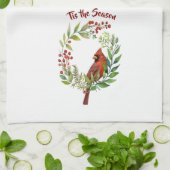 Pretty Classic Cardinal Red Bird Theedoek (Gevouwen)