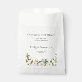 Pretty Classic White Roses Funeral Seed Packet Bedankzakje (Voorkant)
