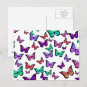 Pretty Colorful Butterflies Pattern Briefkaart (Voorkant / Achterkant)