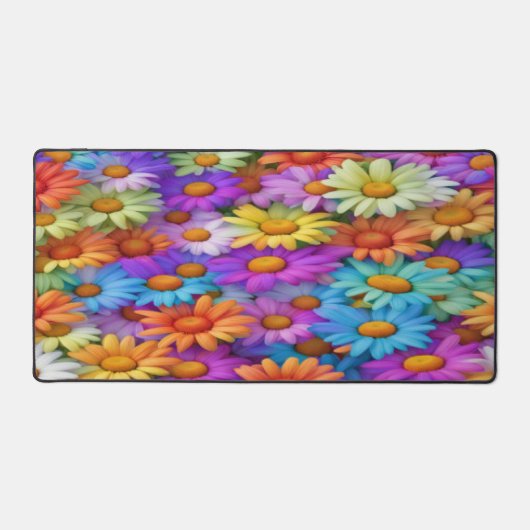 Pretty Colorful Daisies - Desk Mat (Voorkant)
