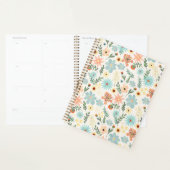 Pretty Colorful Ditsy Floral White Design Wrapping Planner (Display)