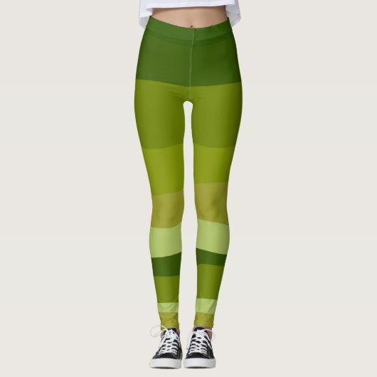 Pretty Coole Kleurrijke Groene Woestijn Leggings (Voorkant)